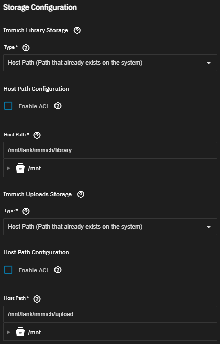 Configure Storage Host Paths